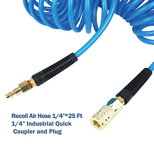 MELPRISU-025-inch-x-25-ft-PU-Recoil-Air-Hose-Bend-Restrictor-Air-Compressor-Hose-with-025-Industrial-Universal-Quick-Coupler-and-IM-Plug-Kit