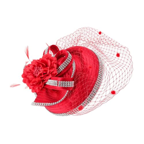 Accessoire Cheveux Mariage Rouge Clip Confortable Anti-Glisse pour Chevelure Féminine