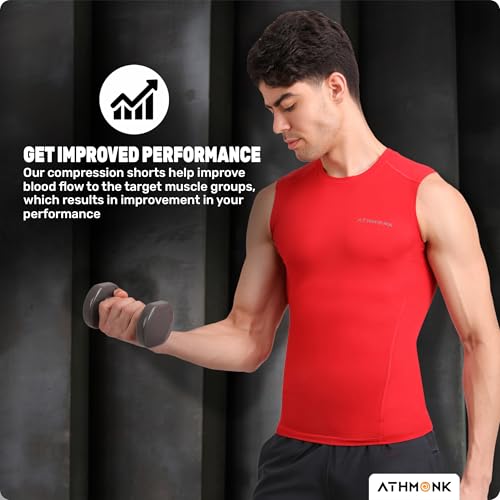 Image of Compression Vest Tank Body Shaper Without Sleeve for Men - Gym Shirt for Men Men Shapewear - Keep Dry Tight Skin Fit - Breathable Inner for Men Sports Wear Workout Gym Sports