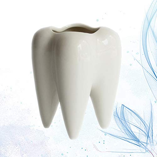 Yardwe – Vaso de cerâmica para decoração prática e exclusiva em forma de dente para decoração de cas