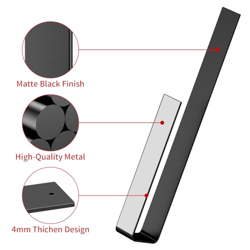 Handtuchhalter Ohne Bohren Schwarz, BETHOM 40CM Handtuchstange, Badezimmer Handtuchhalter Selbstklebend, Metall Matt Handtuch Halterung Wandmontage, Wasserdicht Rust Badetuchhalter für Bad und Küche