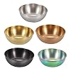 Cabilock 5 Stks Roestvrijstalen Sauspotten Tapas Gerechten Serveren Snack& Dip (Diverse 8. 20X8. 20X2. 70Cm) Steel Mixing Bowl