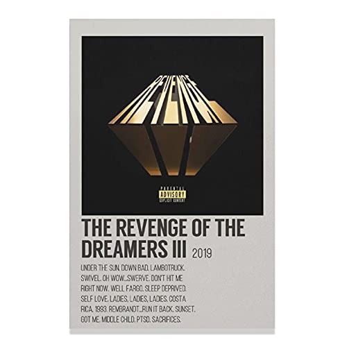 TOFUTO Dreamville Revenge of The Dreamers III Canvas Poster Wall Art Decor Print Picture Paintings for Living Room Bedroom Decoration Unframe-style112×18inch(30×45cm)