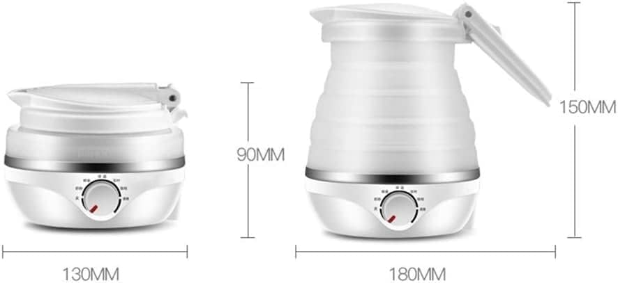 Miniatura 4 de Hervidor eléctrico plegable, hervidor de viaje, caldera de agua eléctrica de silicona de 20.3 fl oz, calentador de té caliente, hervidor plegable de