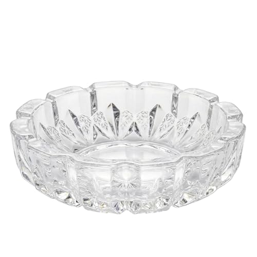 Image of Elegant Crystal Glass Bowl for Vastu & Feng Shui | Decorative Transparent Glass Tray for Home, Office, Dining Table & Positive Energy Decor | Good Luck & Prosperity Gift Item | Pack of 2