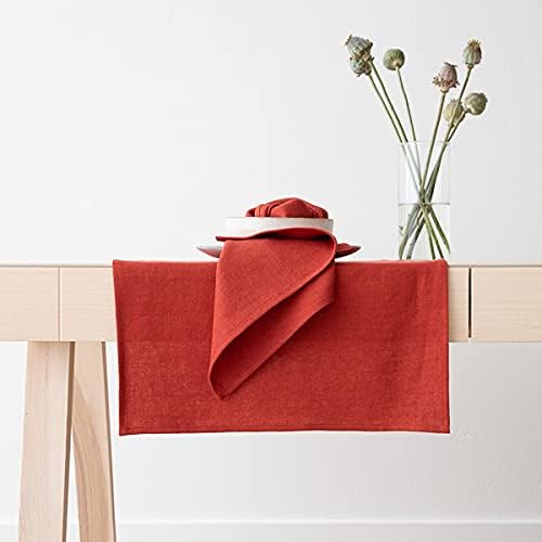 Orange Linen Runner Lara