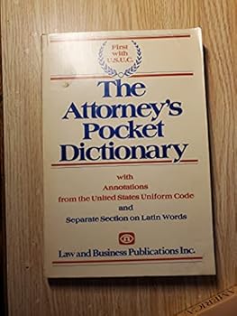 Paperback Attorney's Pocket Dictionary, The : With Annotations from the US Uniform Code an Book