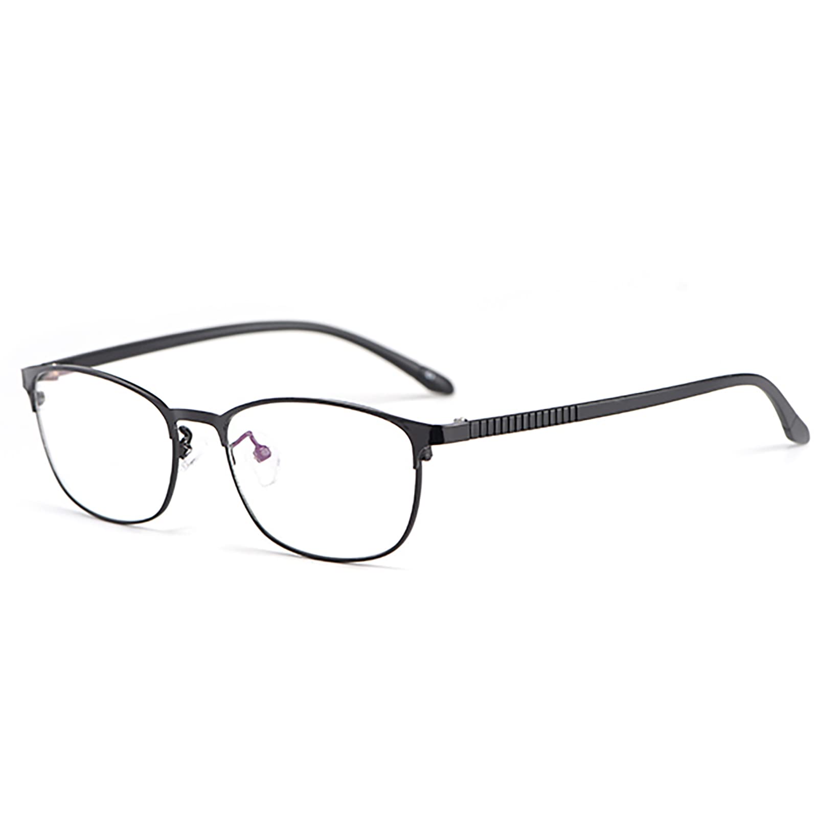 Occhiali da Lettura con Blocco della Luce Blu, Occhiali da Lettura Ultraleggeri Anti-Fatica con Struttura in Metallo, Ottimi per La Lettura di Acquisti di Lavoro(Size:+1.50,Color:Nero)