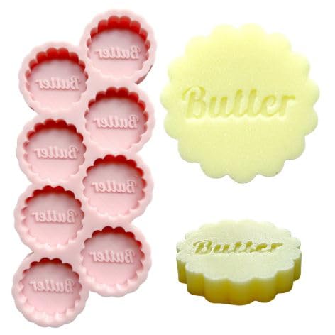 Custom Silicone Butter Mold, Personalized Scalloped Circle, Individual 8g Serving
