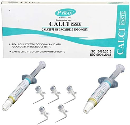 PYRAX Dental Calcium Hydroxide with Iodoform Paste 2x1.5 g Syringes
