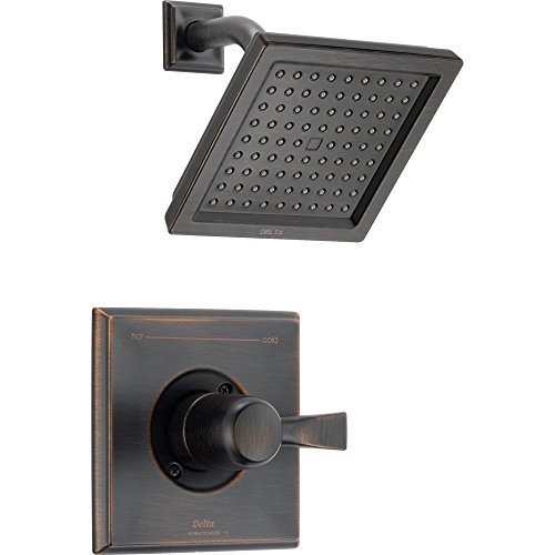 Delta Faucet Dryden 14 Series Single-Function Shower Trim Kit with Single-Spray Touch-Clean Shower Head, Venetian Bronze T14251-RB (Valve Not Included) by DELTA - Used condition - US$109.29