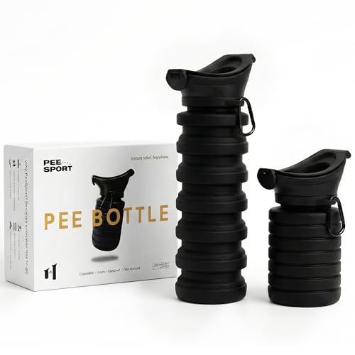 PeeSport Premium Pee Bottle, Portable Urinal for Men &...