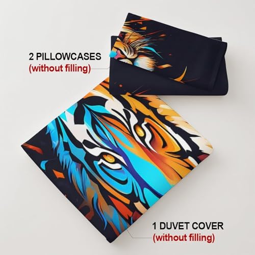 Drap housse tigre lavable et infroissable pour matelas deux places - 8