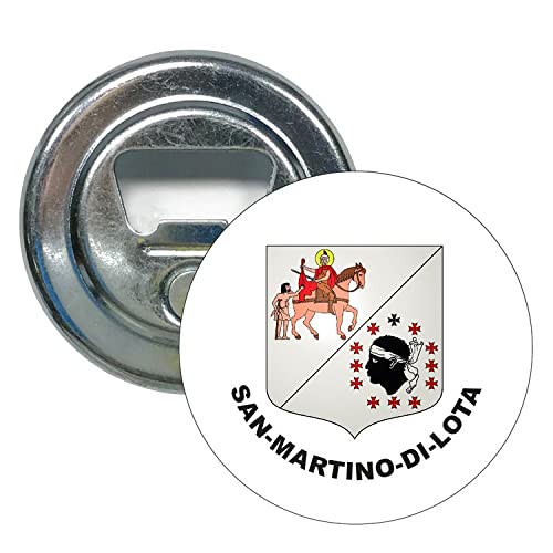 ROUND OPENER. HERALDIC SHIELD SAN-MARTINO-DI-LOTA HAUTE-CORSE FRANCE