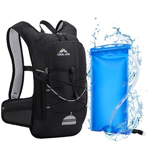 LOCAL LION Mochila de Hidratación 2L para Bicicleta, Mochilas de Ciclismo, Mochila de Agua Ultraligera&Deportiva, para MTB, Camping y Montañismo al Aire Libre