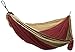 Grand Trunk Double Parachute Printed Nylon Hammock: Portable with Carabiners and Hanging Kit - Perfect for Outdoor Adventures, Backpacking, and Festivals, Crimson/Khaki