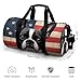 Gym Bag, Women Men American US Flag Boston Terrier Large Capacity Wear-Resistant Duffle Bag for Sports, Travel, Fashion Casual Lightweight Duffel Bags