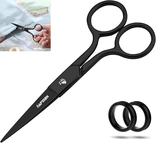 Pelican Duckbill Ciseaux à broderie 7" Noirs