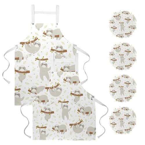 Lot de 2 tabliers de cuisine pour restaurant nettoyage et bistrot