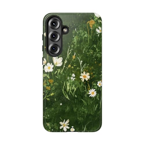 Coque Samsung S25 Plus rigide brillante motif fleurs blanches