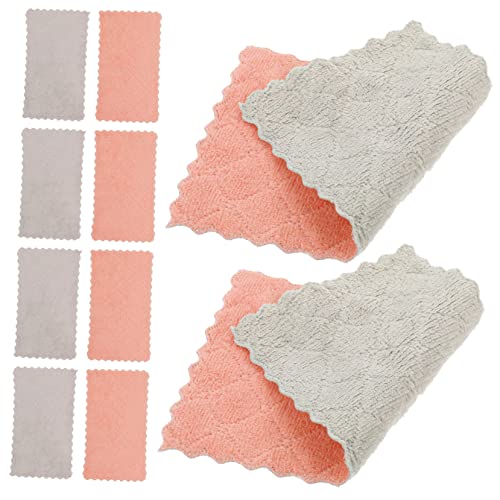 SKISUNO 10Piezas Paños de Cocina Multiusos de Limpieza Absorbentes de Microfibra Platos y Utensilios Colores Aleatorios Rápida Absorción Aceite