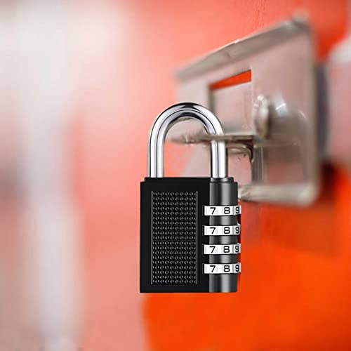 Combinação de cadeado de armário, Cadeado de senha à prova d'água de 4 dígitos longo grilhão, Cadea