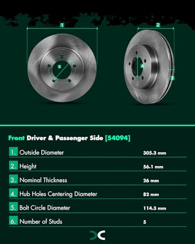 Image of SCITOO Front 12.02 inch Brake Pads and Rotors Kits Fit For Ford For Explorer 2002-2005,For Mercury Mountaineer 2002-2005