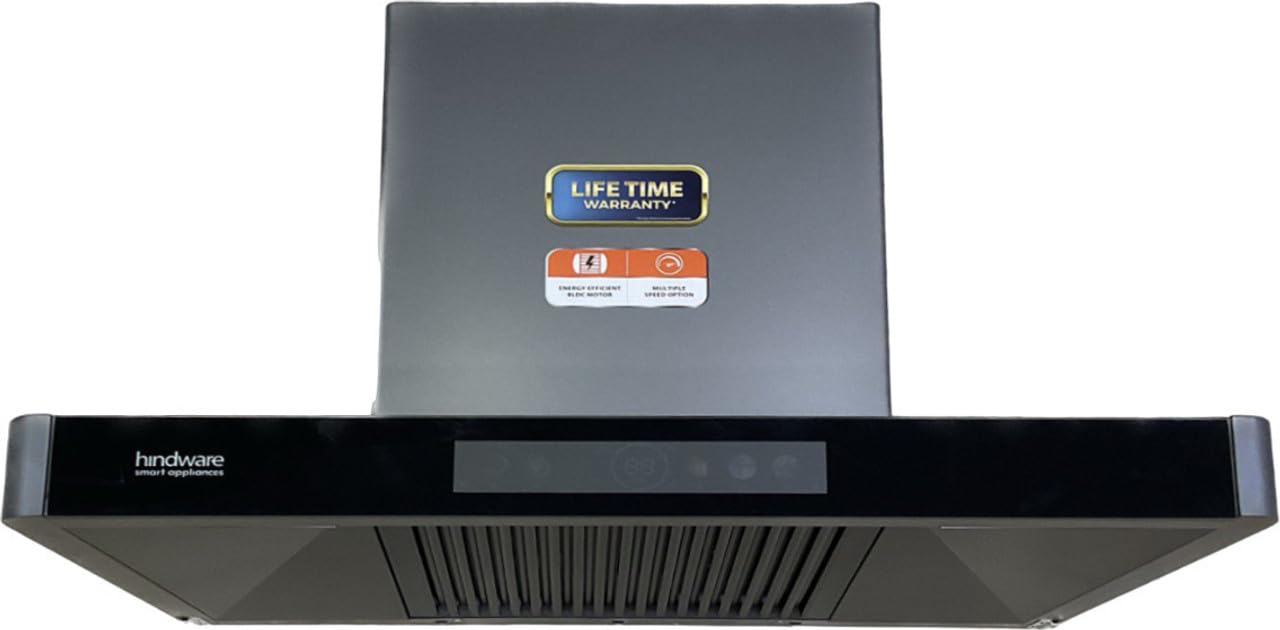 Hindware MARCELLA 75 | Filterless Technology | MaxX Suction 1700 m³/hr* | BLDC Motor | Auto Clean Wall Mounted Gray 1700 CMH Chimney-image-13