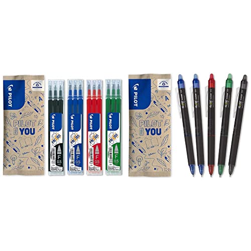 FriXion Point Clicker Pilot pack stylo rechargeable anti-rature pointe fine 0,5