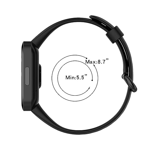 Image of YODI Soft Silicone With Metal Buckal Classic Strap Bands for Redmi Watch 2 Lite /Redmi GPS Smart Watch Only, Comfort and Flexible Straps for Men Women and Kids (WHITE /PINK)