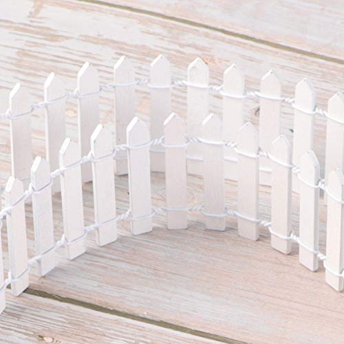 Yardwe 100 cm x 5 cm cerca em miniatura de madeira mini ornamento de cerca DIY Fence Border Toy Micr