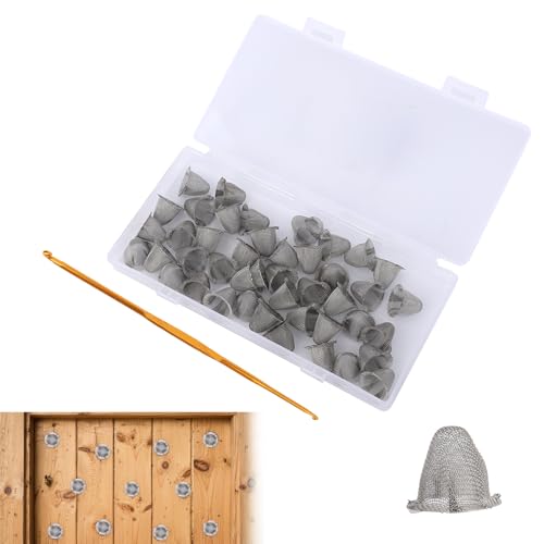 45pcs Stainless Steel Carpenter Bee Hole Repair Kit, 0.59in Tapered Wasp Bee Hole Plugs Best Way to...