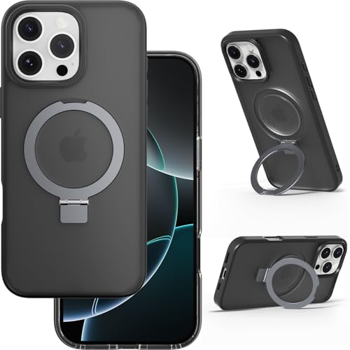 Coque iPhone 16 Pro Max MagSafe avec support anneau antichoc de qualité militaire