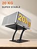 tounee Tablet Holder Stand, Dual Rod Adjustable Aluminum Desktop Stand, Compatible with 4-16.5" iPads, Surface Tablets, Portable Monitor, Kindle and More (Black) #4