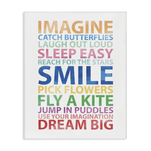 Imagine Smile Dream Big Kids, 24 x 30 Inch Canvas Wall Art