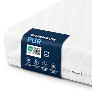 Ehrenkind® Kindermatratze Pur | Baby Matratze 90x180 Standard 100 by Oeko-TEX | Babymatratze 90x180 aus hochwertigem Schaum und Hygienebezug