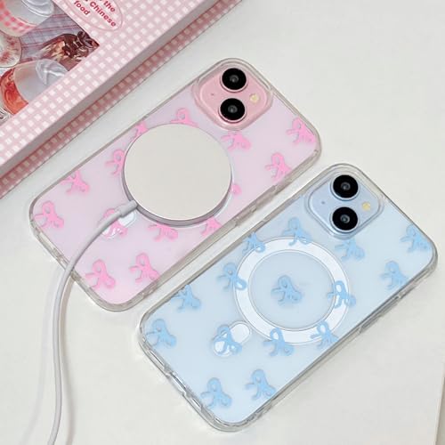 Coque iPhone 16 Pro transparente antichoc compatible MagSafe motif nœud - 7