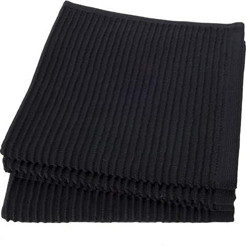 Now Designs Ripple Kitchen Dishcloth, Set of 4, Black