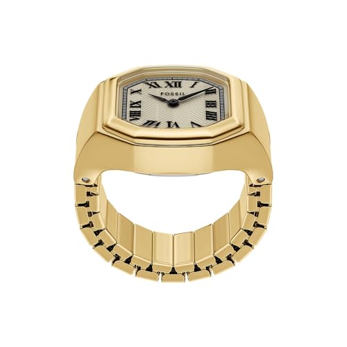 Image of Fossil Women's Watch Ring, Quartz Stainless Steel Two-Hand Ring Watch for Women