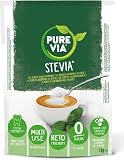 Pure Via Stevia Edulcorante 1kg | Sin Azúcar, Cero Calorías