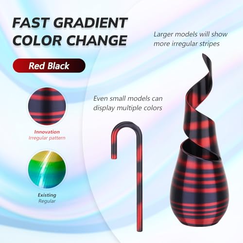 Image of AMOLEN Silk PLA 3D Printer Filament Bundle, Shiny PLA Filament 1.75mm Multicolor Rainbow Pack, Fast Color Change PLA 3D Printing Filament for Most FDM 3D Printer, 1KG X 4 Spools