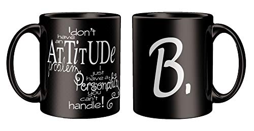 Image of Attitude Quotes with Alphabet B Printed Black Coffee /Tea Mug for Birthday Gifts | Friends | Bestfriend | Sister | Brother | Gifting Mug | Loved Ones