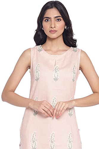 Image of W for Woman Women's Viscose Straight Fit Printed Straight Kurta