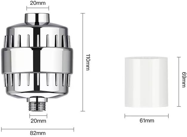 Miniatura 2 de Cartucho de repuesto de filtro de ducha de 20 etapas, filtro de agua de ducha universal ZGMEH para purificador de agua dura, elimina cloro, metales