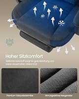 SONGMICS Gaming-Stuhl, Bürostuhl, mit Fußstütze, Tragkraft 150 kg – Ansicht 4