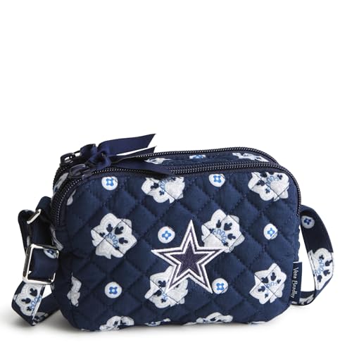 Vera Bradley Womens Cotton Nfl Small Stadium Crossbody Bag (Multiple Teams Available) Dallascowboysonblue/Graybandana One Size