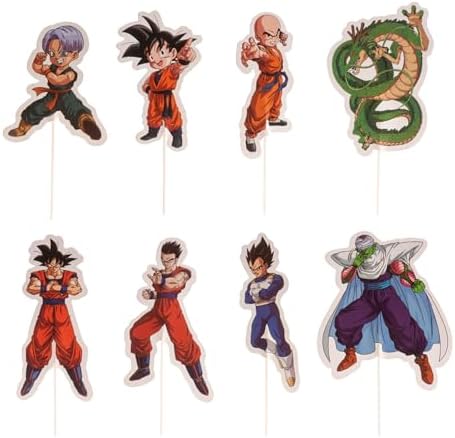 Cake Toppers Dragon Ball 16 Unidades – Decoración cupcakes y tart...