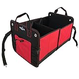 Big Ant Car Trunk Organizer - Auto Cargo Multipurpose Collapsible Storage Trunk Organizer for SUV, Vehicle, Truck, Auto (Black & Red)