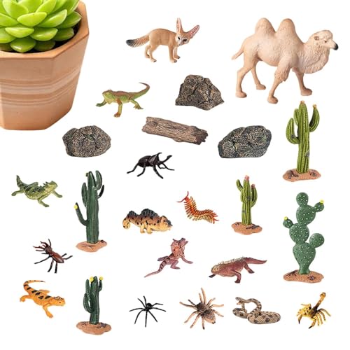Figuritas realistas animales del desierto para decorar el dormitorio infantil y jugar en mesa