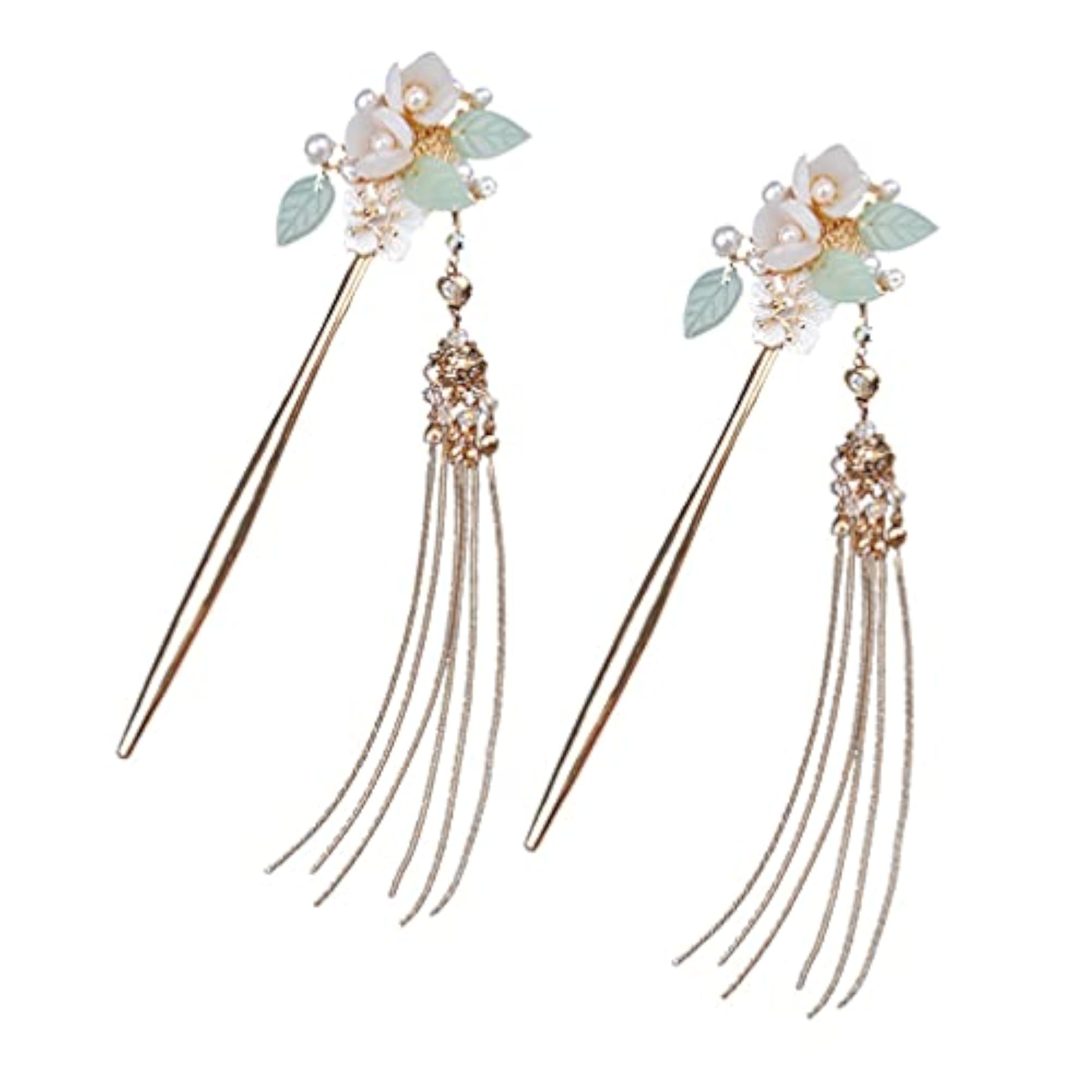Vintage Pearl Flower Hair Pins Set, 2PCS